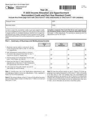 Ohio Form It 2023 Printable Forms Free Online