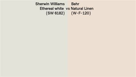 Sherwin Williams Ethereal White Sw Vs Behr Natural Linen W F