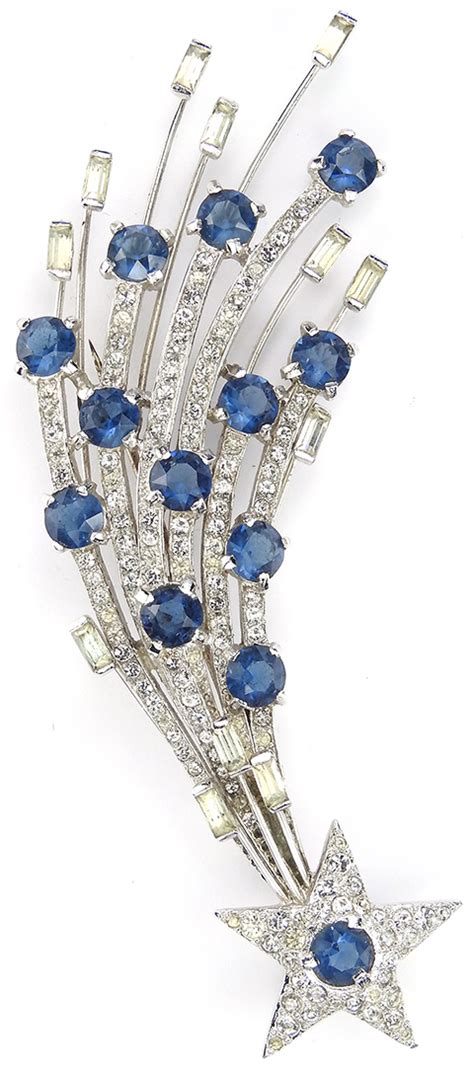 Mb Boucher Pave Diamante Baguettes And Sapphire Chatons Giant Shooting