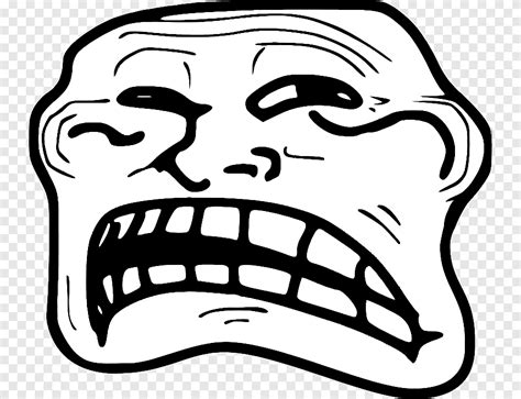 Troll De Internet Trollface Rabia Comic Cara Monocromo Png PNGEgg