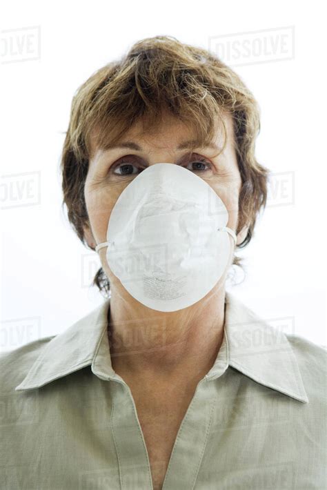 Woman Wearing Pollution Mask Portrait Stock Photo Dissolve