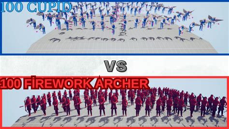 100x FİREWORK ARCHER vs 100x CUPİD l TABS l Totally Accurate Battle