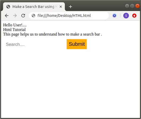 How To Make A Search Bar In Html Javatpoint