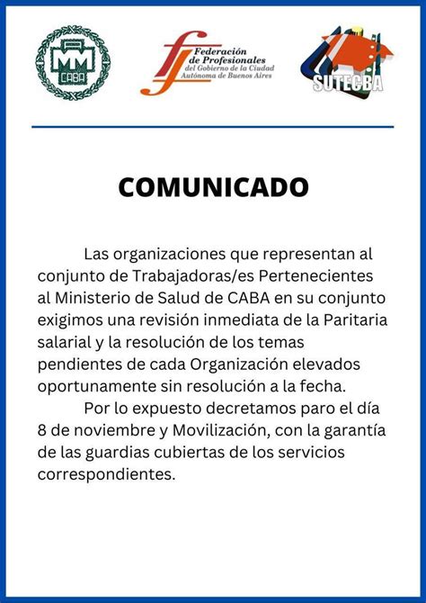 Comunicado Asociaci N De Farmac Uticos Municipales De La Ciudad De