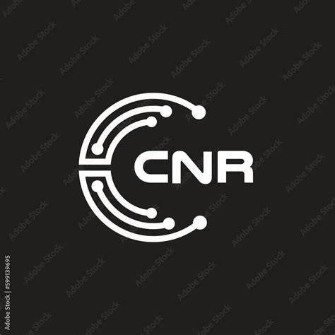 CNR letter technology logo design on black background. CNR creative ...