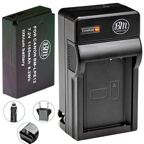 BM Premium LP E12 Battery And Charger Kit For Canon EOS M EOS M2 EOS