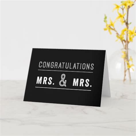 Gay Lesbian Couple Wedding Congratulations Card Zazzle