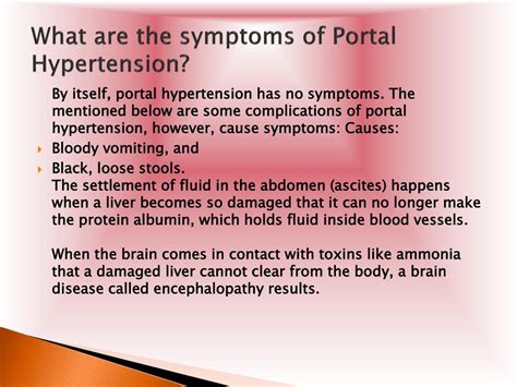 Portal Hypertension Signs And Symptoms