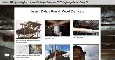 Desain Dalam Rumah Walet Dari Kayu