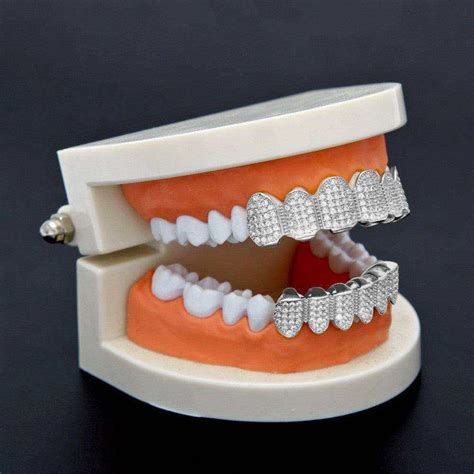 Diamond Grillz Bottom Row Silver – Rhino Grillz