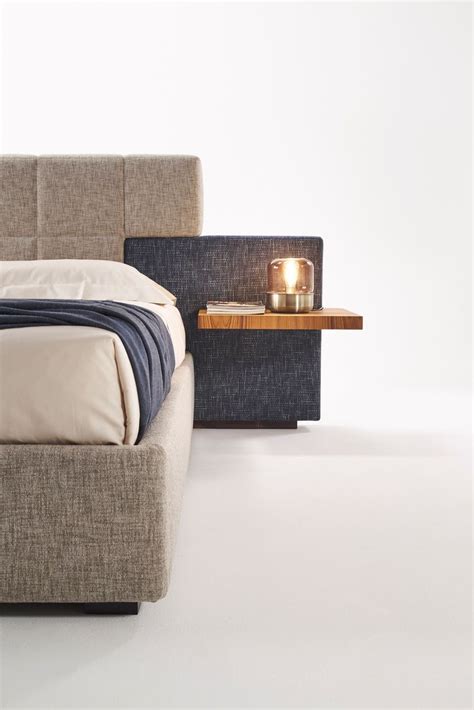 Fabric Double Bed With Integrated Nightstands ELBA By Casa Covre Design