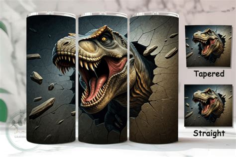 3D T Rex Dinosaur 20oz Tumbler Wrap Graphic By Irmalyp44 Creative Fabrica