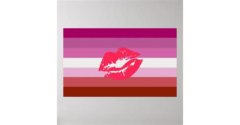 Lipstick Lesbian Pride Flag Poster Zazzle