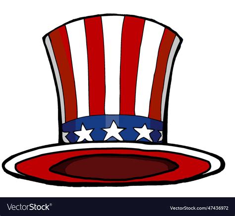 Patriotic Top Hat Th Of July Hat Royalty Free Vector Image