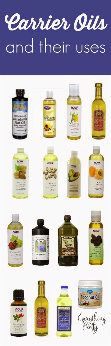 List Of Carrier Oils And Their Benefits Everything Pretty