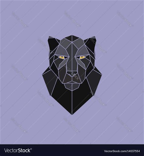 Geometric Black Panther Royalty Free Vector Image