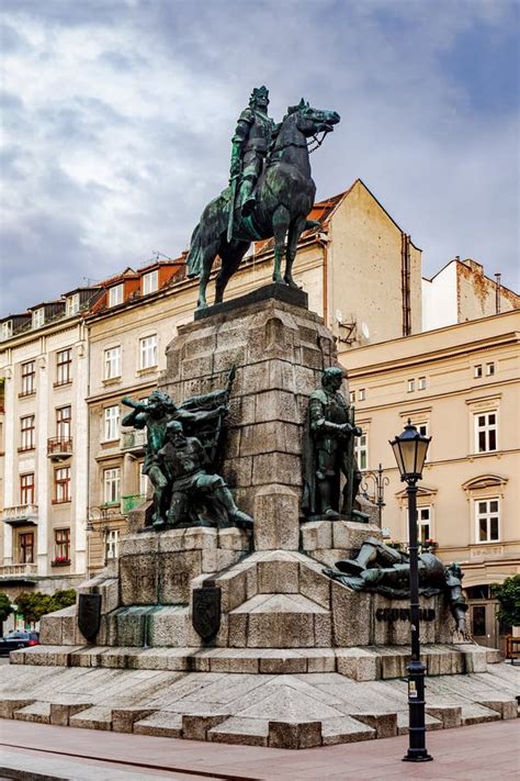 Monument The Battle Of Grunwald Krakow Poland Editorial Image