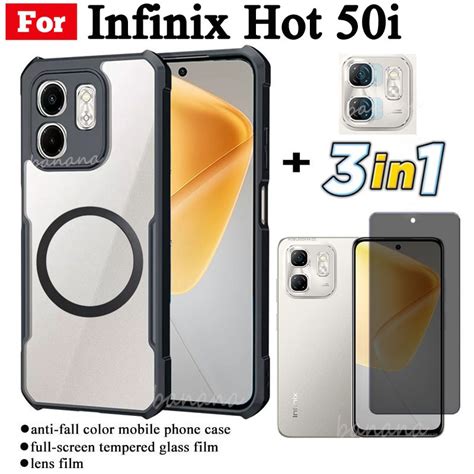 In Infinix Hot I I Shockproof Phone Case With Magnetic Wireless Charging Sticker For