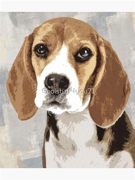 Pegatina Retrato De Perro Beagle Perros Mascota Mascotas Arte De