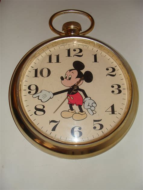 Large Vintage Disney Mickey Mouse Wall Clock All Original Etsy