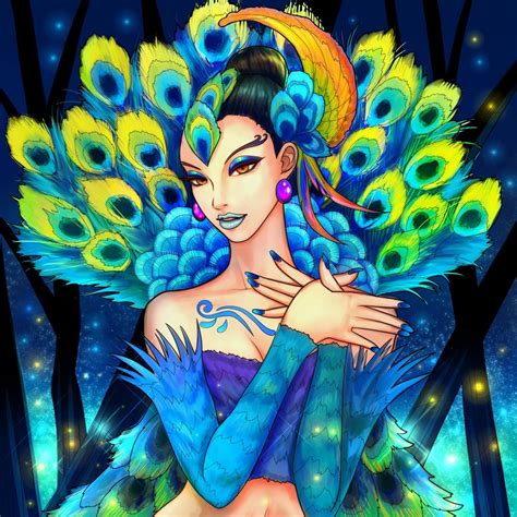 Peacock Lady By Kathytran16 On Deviantart