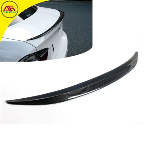 Carbon fiber auto back boot lip spoiler rear trunk spoiler wing car ... 