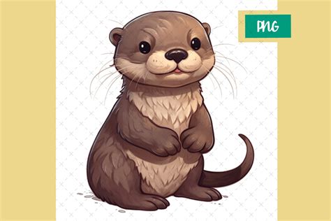 Cute Otter Clipart Graphic By Creative Kim Designs · Creative Fabrica