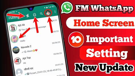 FM WhatsApp Home Screen 10 Important Secret Setting FM WhatsApp A