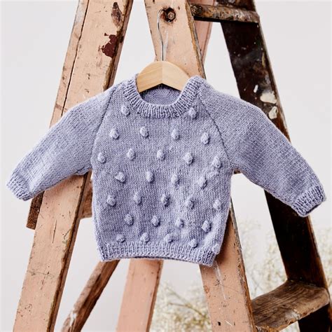 A600 Babies Bobble Jumper Jumper Knitting Pattern Baby Knitting Diy