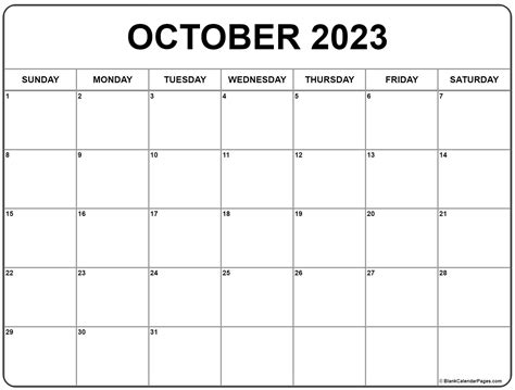 October 2023 Calendar Printable Free – Get Calendar 2023 Update