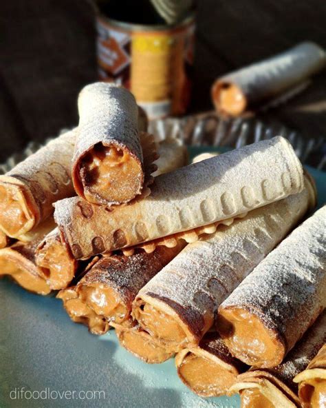 Вафельные трубочки со сгущёнкой без яиц – рецепт на difoodlover.com