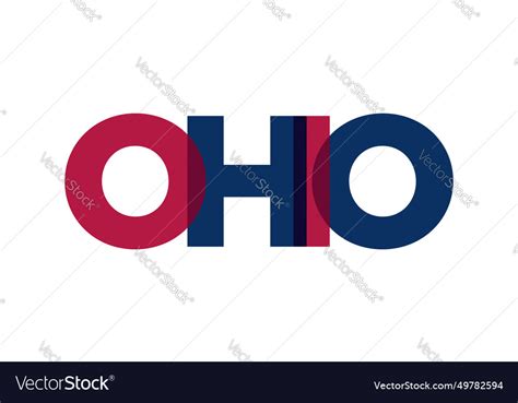ohio usa typography slogan design america logo vector image
