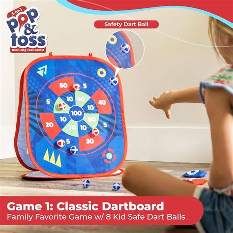 Usa Toyz Pop N Toss Bean Bag Juego De Lanzamiento Para Niños 3 En 1