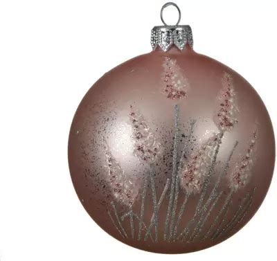 Decoris Glazen Kerstbal Pampasgras 8cm Poederroze Kopen Tuincentrum