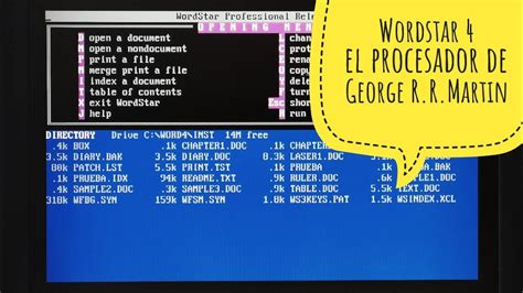 Wordstar El Procesador De Textos Retro Que Utiliza George R R