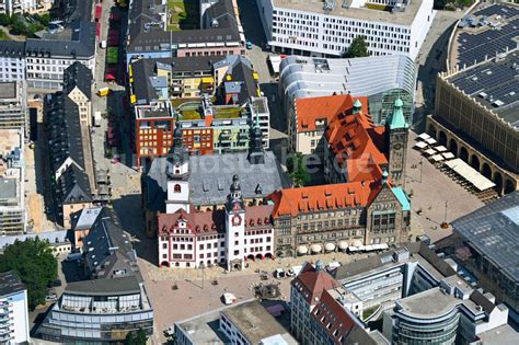 Luftbild Chemnitz Stadtzentrum Im Innenstadtbereich Mit Altes Rathaus