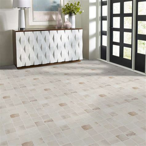 Shaw Gemstone 00152 Ivory Matte Porcelain Mosaic Lowest Price — Stone And Tile Shoppe Inc