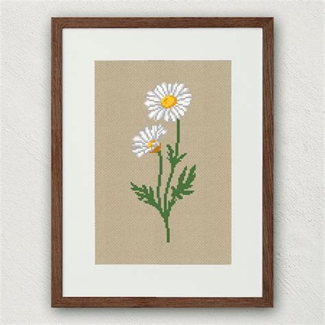 Daisies Cross Stitch Pattern Etsy