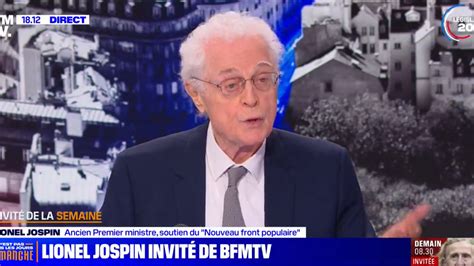 Législatives 2024 Lionel Jospin met en garde contre le projet