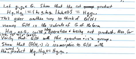 Solved Let G Be A Group And H A Normal Subgroup Of G Chegg