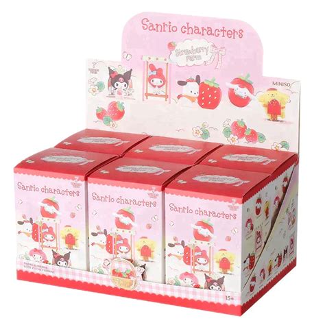 Sanrio Characters Strawberry Farm Blind Box Figure Kiss Anime