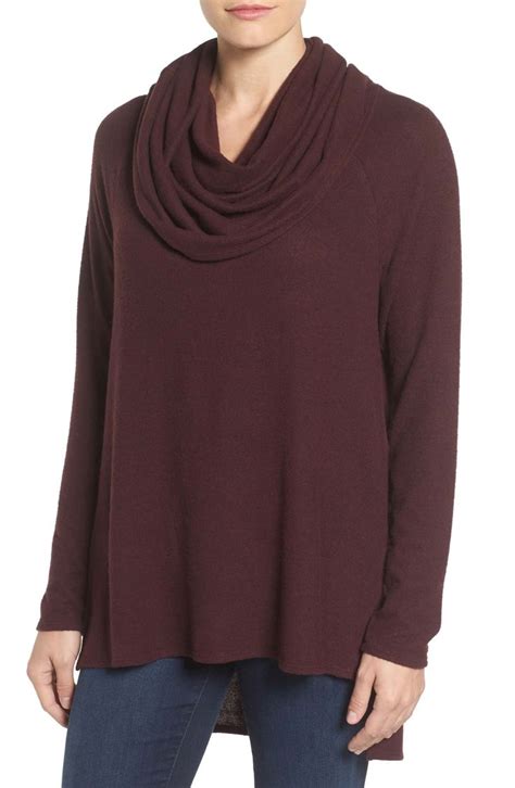 Gibsonlook Convertible Neckline Cozy Fleece Tunic Nordstrom Womens