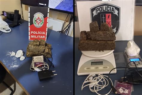 Pol Cia Militar Intercepta Drogas E Objetos Lan Ados Para Dentro Da