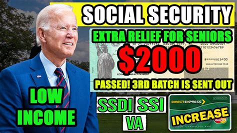 YES EXTRA PAYMENTS FOR SENIORS AND LOW INCOMES 2000 STIMULUS CHECK