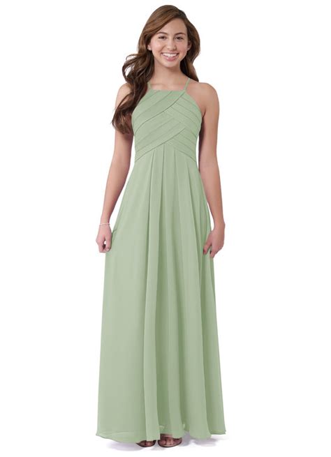 Dusty Sage Azazie Ginger Jbd Junior Bridesmaid Dresses Azazie