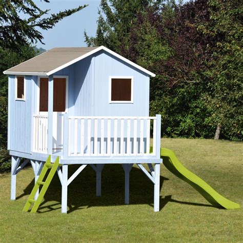 Cabane De Jardin En Bois Avec Toboggan