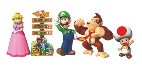 Kit Figuras Y Letrero En Coroplast Mario Bross Envío gratis