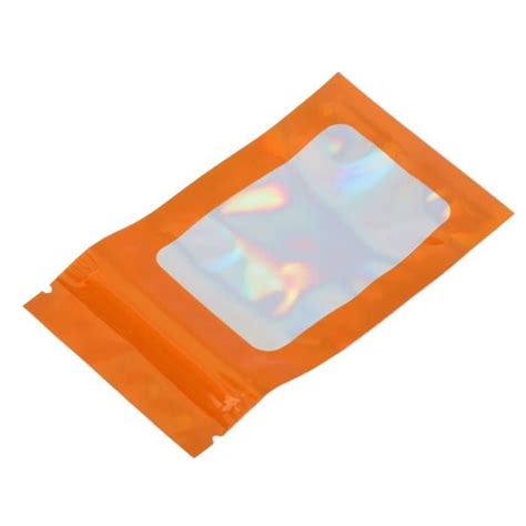 Ziplock Lot De 100 Sacs Holographiques Refermables Avec 80 Autocollants