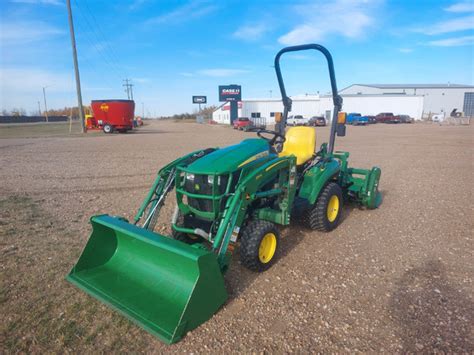 2020 John Deere 1023e Tractor 120r Loader Tiller Just In Farming Equipment Red Deer