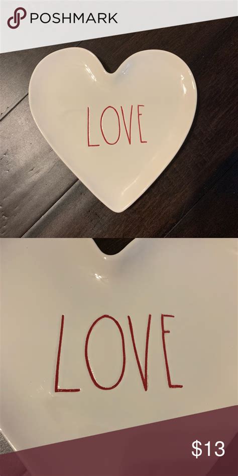 Rae Dunn Love Heart Plate 2018 Rae Dunn Valentine Heart Plate Love